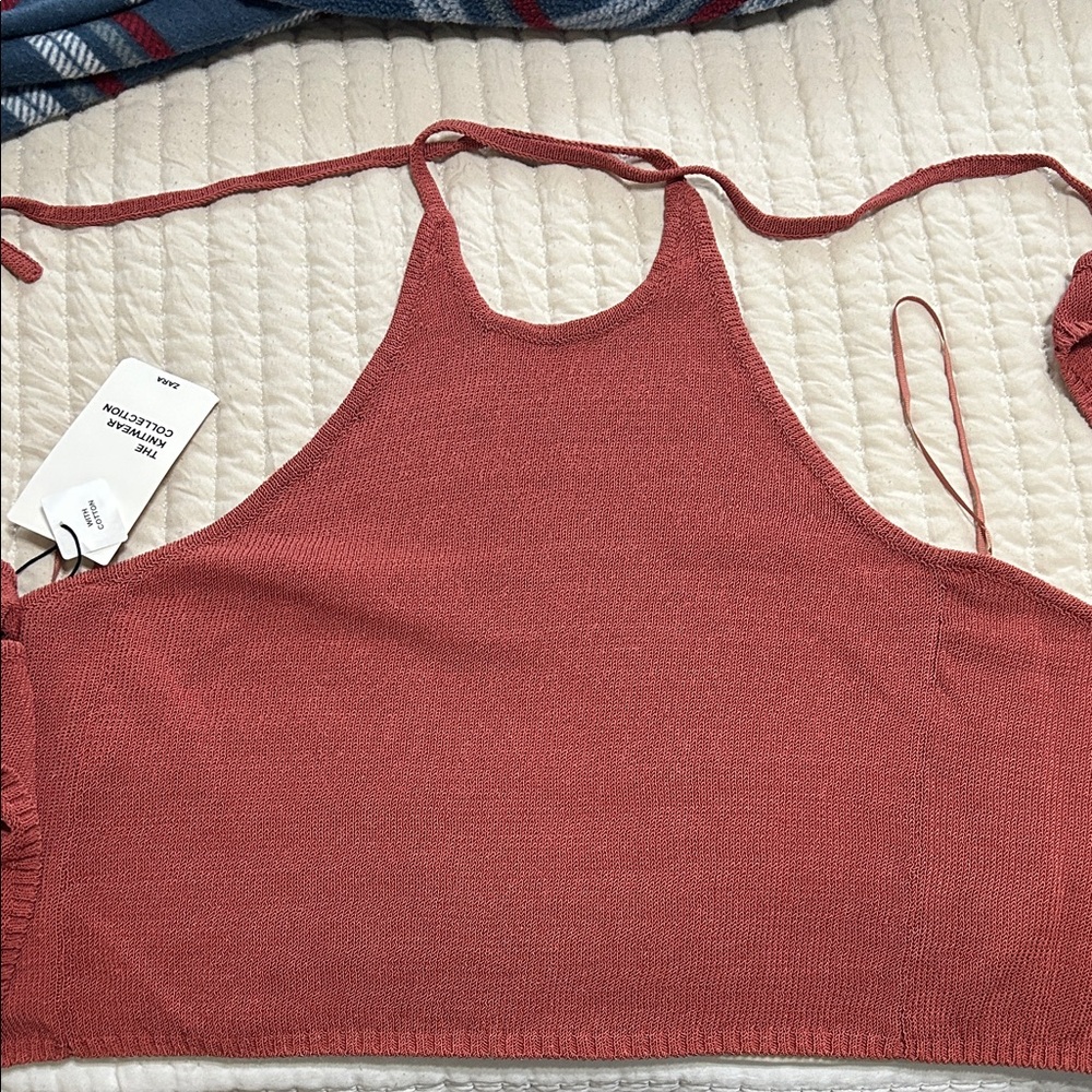 NWT Zara Terracotta Knit Top